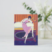 Art Deco Mode Tekening door George Barbier Briefkaart (Staand voorkant)