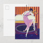 Art Deco Mode Tekening door George Barbier Briefkaart (Voorkant / Achterkant)