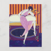 Art Deco Mode Tekening door George Barbier Briefkaart (Voorkant)
