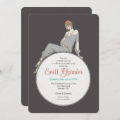 Art Deco Mode Uitnodiging (Voorkant / Achterkant)