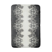 Art Deco  Mode Zwart Wit Bloemen Badmat (Voorkant Verticaal)