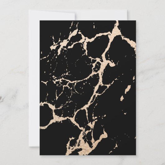 Art Deco Modern Golden kerstfotodesign Kaart (Achterkant)