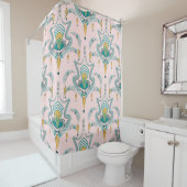 Art deco modern pattern graphic ornament. Abstract Douchegordijn (In situ)