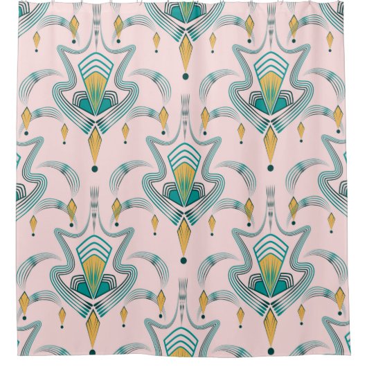 Art deco modern pattern graphic ornament. Abstract Douchegordijn (Voorkant)