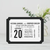 Art Deco Modern Wedding Invite Kaart (Staand voorkant)