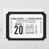 Art Deco Modern Wedding Invite Kaart (Voorkant)