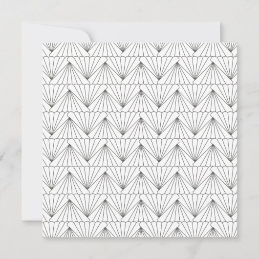 Art Deco Modern Wedding Uitnodiging (Achterkant)