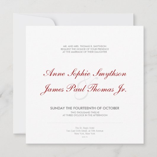 Art Deco Modern Wedding Uitnodiging (Voorkant)