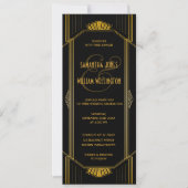 Art Deco Modern Wedding Uitnodiging (Voorkant)