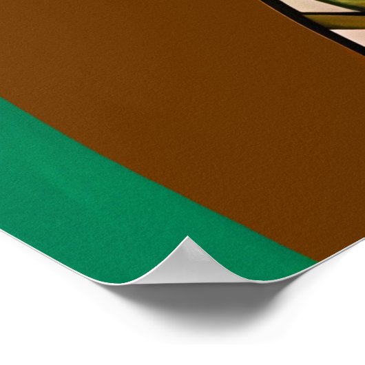 Art Deco Moderne Dame met een Fan Poster (Hoek)