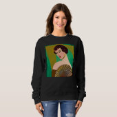 Art Deco Moderne Dame met een Fan Trui (Voorkant volledig)