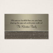 Art Deco Moderne Horizontale Streep Glitter 30e Visitekaartjes (Achterkant)