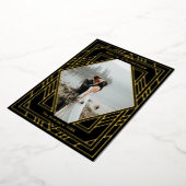 Art Deco Moderne kerstfeestdag Kaart (Gedraaid)