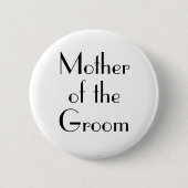 Art Deco Moeder van de Groom Wedding Button (Voorkant)