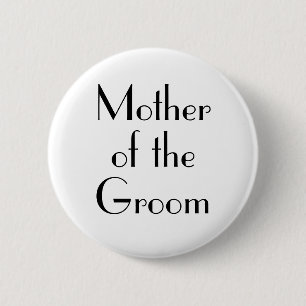 Art Deco Moeder van de Groom Wedding Button