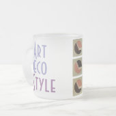 ART DECO mok (gevorst glas) (Voorkant links)