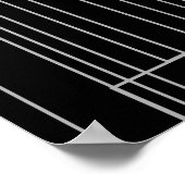 Art Deco Monochrome Print Poster (Hoek)