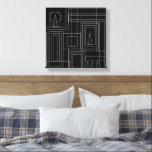 Art Deco Monochroom Print omwikkeld canvas<br><div class="desc">Verhoog elke leefruimte met deze moderne,  abstracte kunst canvas print.</div>