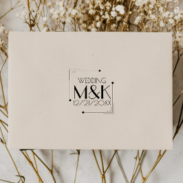 Art Deco Monogram 1920s Wedding Rubber Stamp Rubberstempel