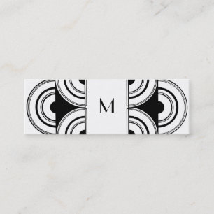 Art deco Monogram Calling Card Contactkaartje