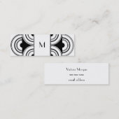 Art deco Monogram Calling Card Contactkaartje (Voorkant / Achterkant)