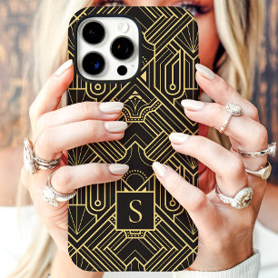 Art Deco Monogram iPhone 16 Pro Hoesje