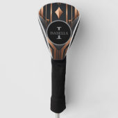 Art Deco Monogram Circle Name Design Golfheadcover (Voorkant)