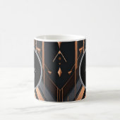 Art Deco Monogram Cirkel Naam Design Koffiemok (Center)