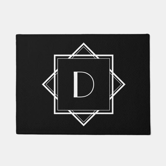 Art Deco Monogram Doormat Deurmat (Voorkant)