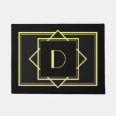 Art Deco Monogram Doormat - Gold Deurmat (Voorkant)