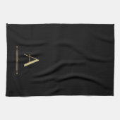 Art deco monogram elegante keukenhanddoek (Horizontaal)