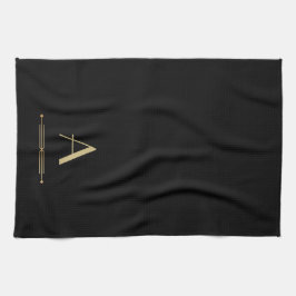 Art deco monogram elegante keukenhanddoek