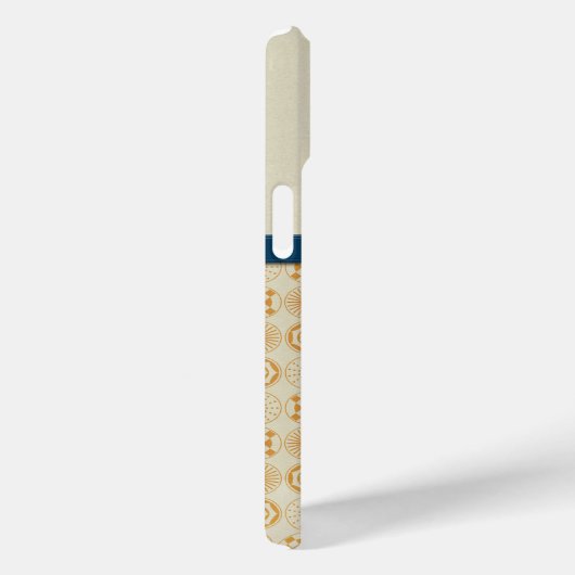 Art Deco Monogram Geometrische cirkels Sinaasappel Case-Mate iPhone Case (Achterkant / Rechts)