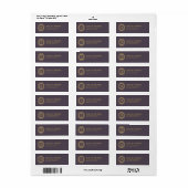  Art Deco Monogram Gold/Paars Etiket (Full Sheet)