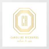 Art Deco Monogram Gold/Wit Raamsticker (Vel)