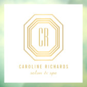 Art Deco Monogram Gold/Wit Raamsticker (Vel 3)