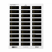  Art Deco Monogram Gold/zwart Etiket (Full Sheet)