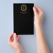  Art Deco Monogram Gold/zwart Flyer (Hand)