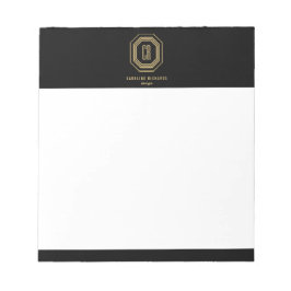  Art Deco Monogram Gold/zwart Notitieblok