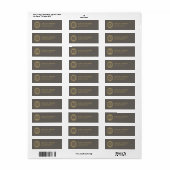 art deco monogram goud/grijs etiket (Full Sheet)