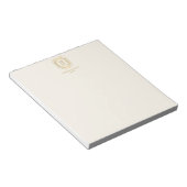  art deco monogram goud/ivoor notitieblok (Schuin)