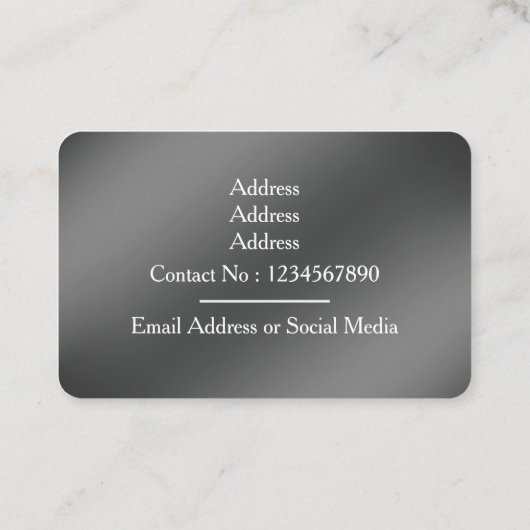 Art Deco Monogram goud persoonlijk Visitekaartje (Achterkant)