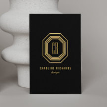  Art Deco Monogram Goud/Zwart Verticaal