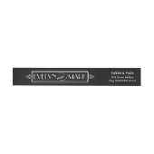 Art Deco Monogram Huwelijksretouradres (Individueel)