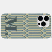 Art Deco Monogram Initiaal iPhone / iPad hoesje (Achterkant (horizontaal))