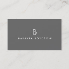 ART DECO MONOGRAM INITIAAL LOGO in GRIJS en WIT Visitekaartje