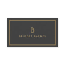 ART DECO MONOGRAM INITIALEN LOGO in GOUD en GRIJS