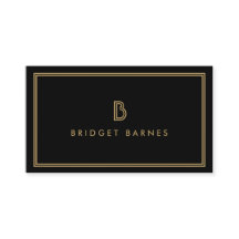 ART DECO MONOGRAM INITIALEN LOGO in GOUD en ZWART