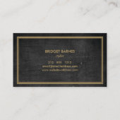 ART DECO MONOGRAM INITIALEN LOGO in GOUD op DK WOO Visitekaartje (Achterkant)