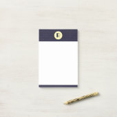 Art Deco Monogram Post-it® Notes (Op bureau)